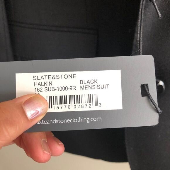 Slate & Stone Black Halkin Men’s Suit Blazer NWT size 38 Men’s - Picture 7 of 8